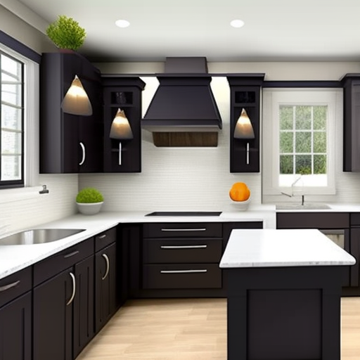 What color cabinets make a small kitchen look bigger?