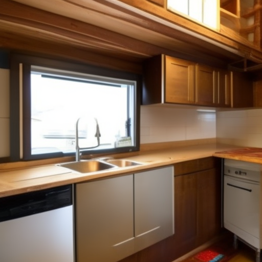 How big should a kitchen be in a tiny house?