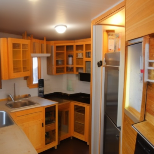 What size is a tiny house kitchen?