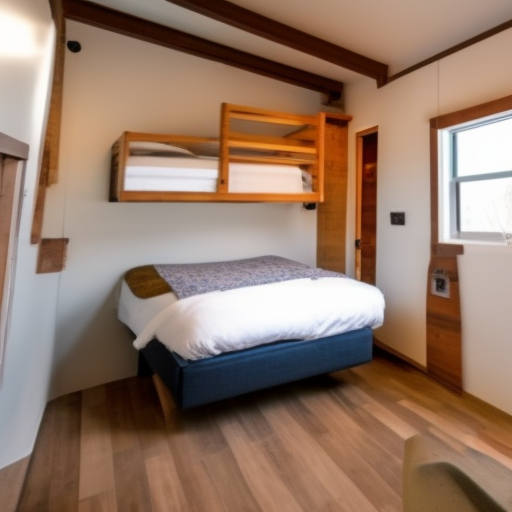 How big is a tiny house bedroom?