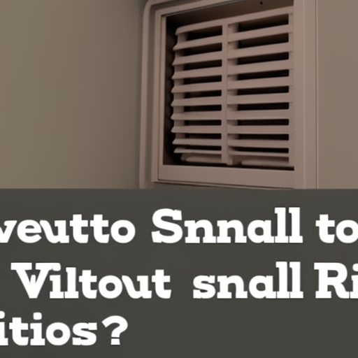 How do you ventilate a small room without windows?