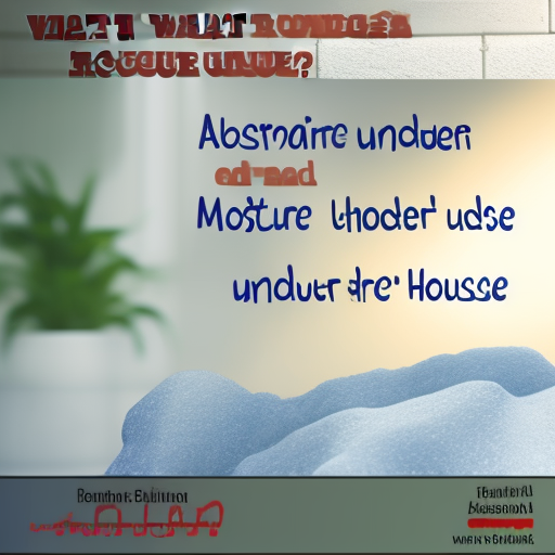 What absorbs moisture under house?